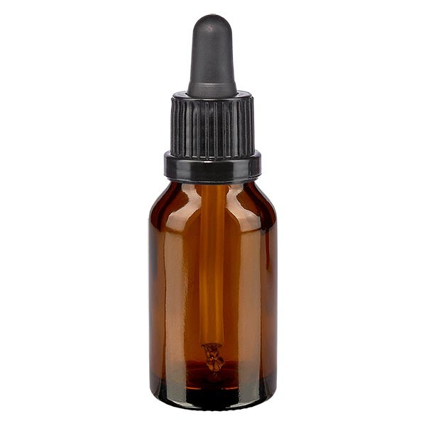 10 Sample flesjes amber met pipet 3ml